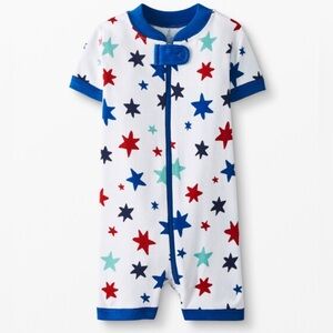 Hanna Andersson Star Pajama Romper Size 0-3